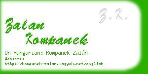 zalan kompanek business card