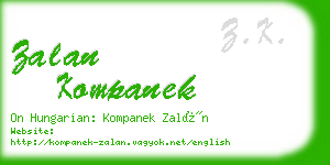 zalan kompanek business card